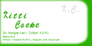 kitti csepe business card