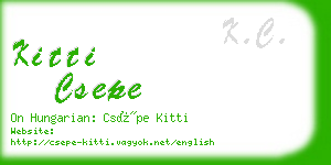 kitti csepe business card
